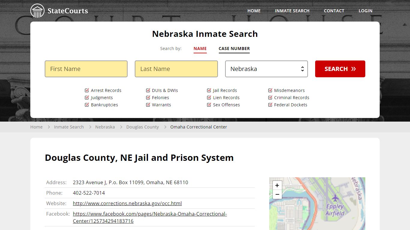 Omaha Correctional Center Inmate Records Search, Nebraska - StateCourts