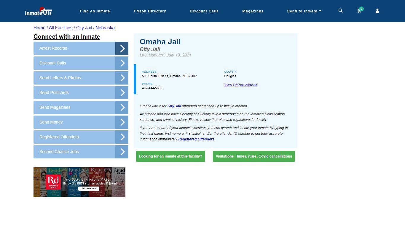 Omaha Jail | Inmate Locator